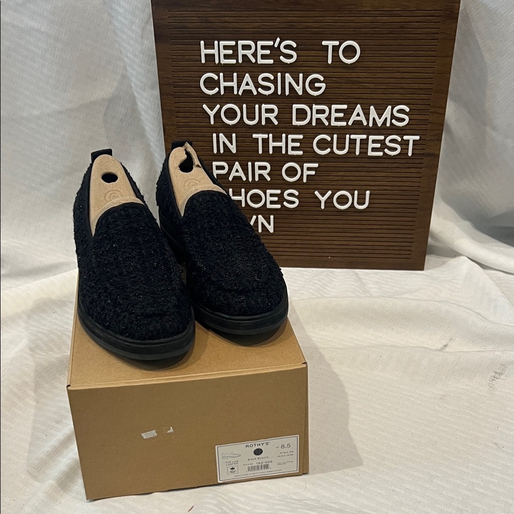 ROTHYS Black Boucle Loafer